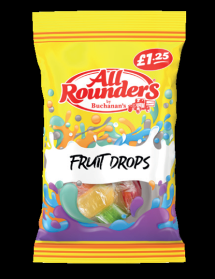 All Rounders Fruit Drops 100g