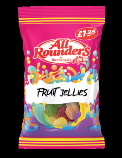 All Rounders Fruit Jellies 100g