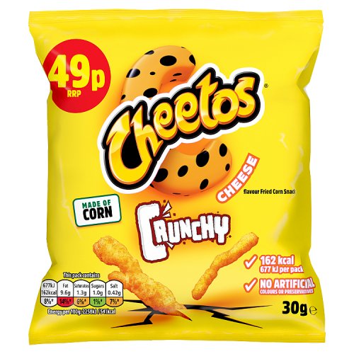 Cheeto's crunchy cheese flavour snacks 49p