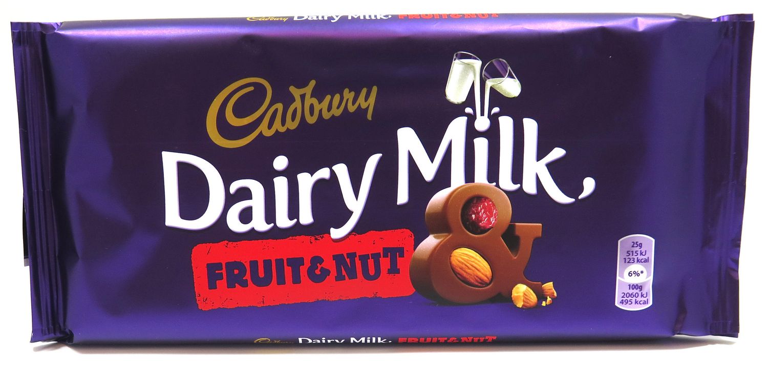 Cadbury Dairy Milk Chopped Fruit & Nut Bar 95g