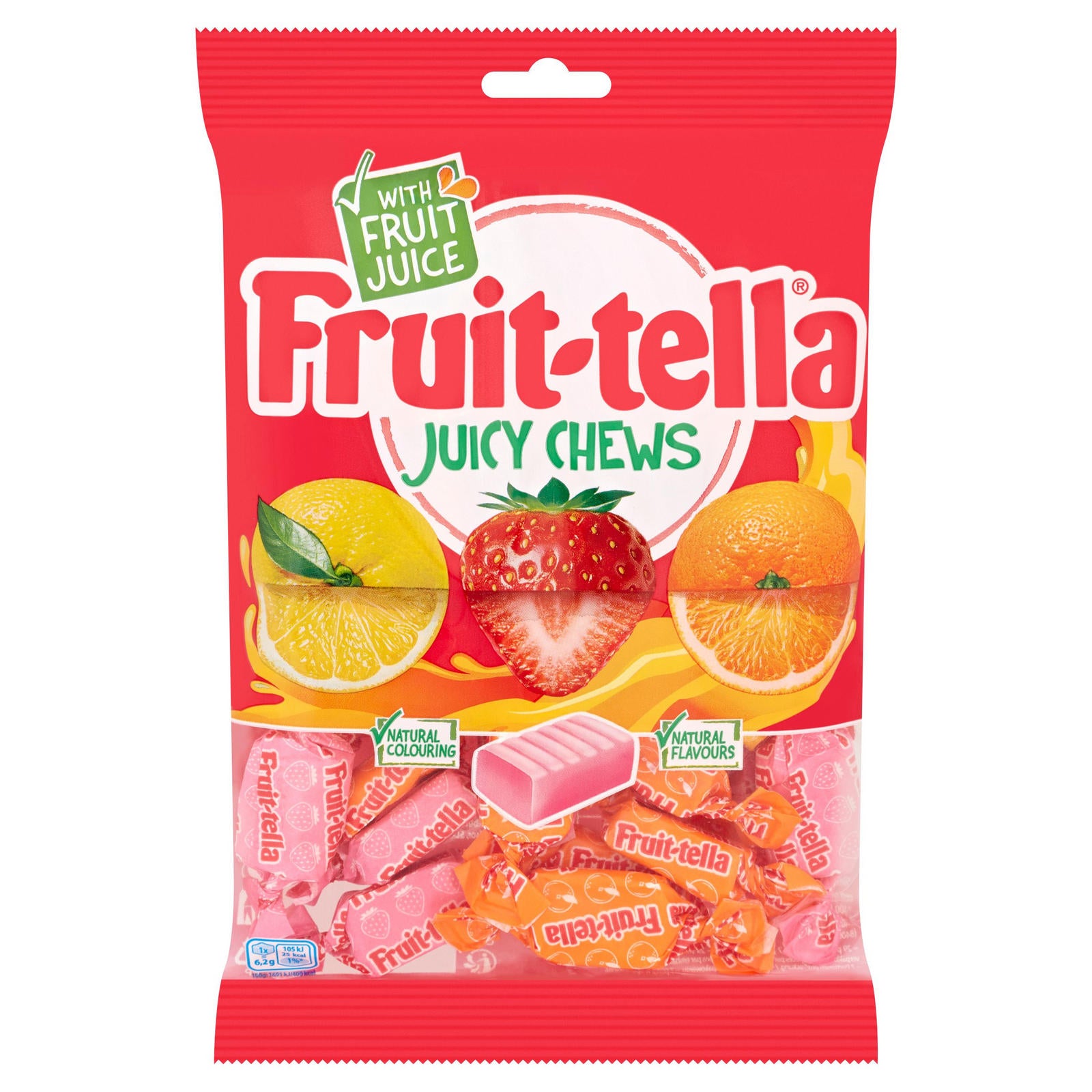 Fruit-tella Juicy Chews 135g Bag