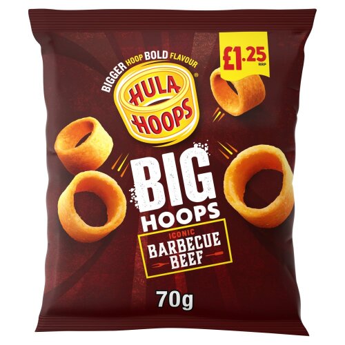 Hula Hoops Barbecue Beef 70g Bag